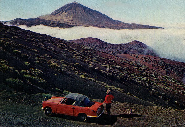 La Orotava, Tenerifa, El Teide im Jahre 1970 jetzt auch Weltnaturerbe UNESCO